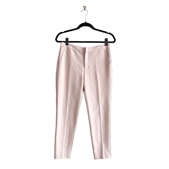 Oak + Fort Women's Trouser Pants Straight Leg Flat Front Light Pink Size 4 - Picture 1 of 10